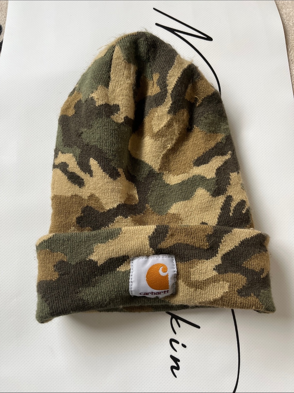Carhartt Camo Beanie - Green/Brown